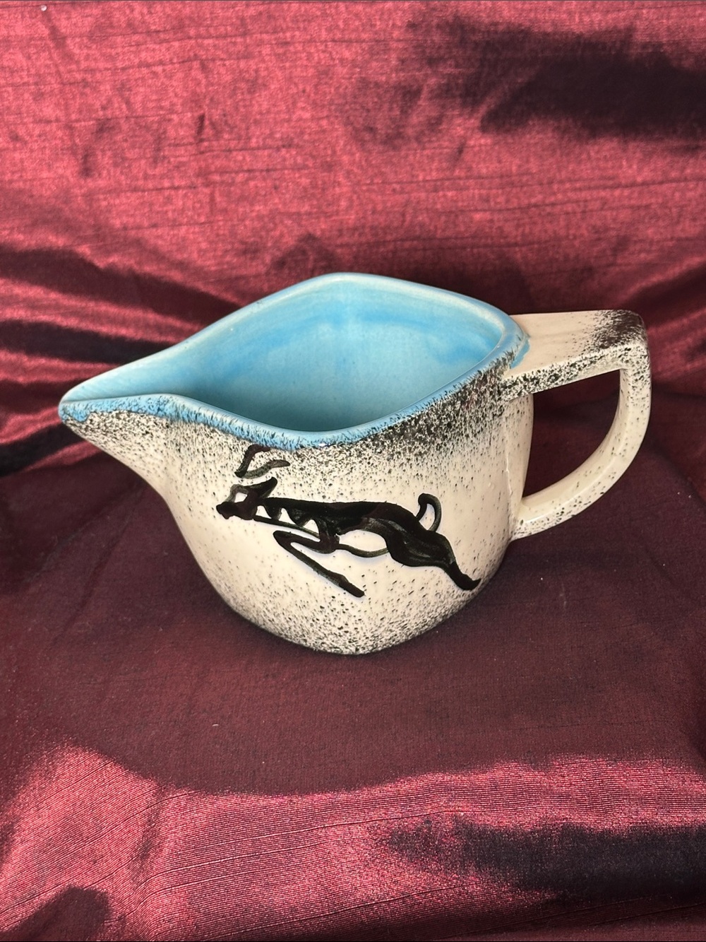 🦌 Vintage Loma of Arizona Creamer Pitcher Speckled Antelope Deer 🩵✨